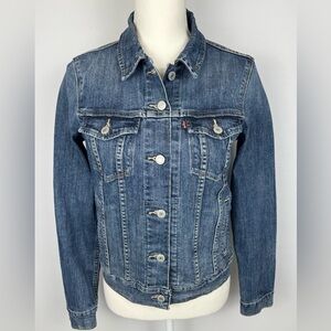 Levi’s Strauss Women’s Denim Jean Jacket Blue Pockets Button Up Classic Small